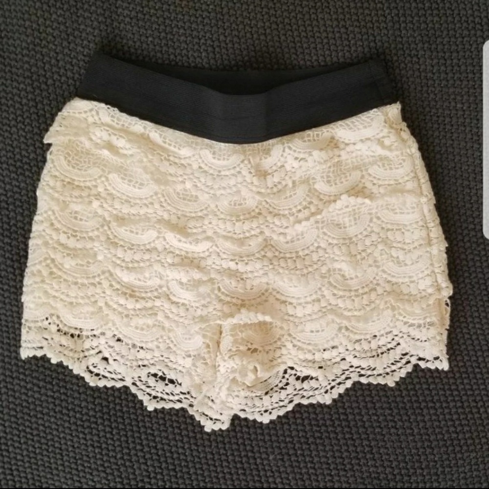 High Waisted Crochet Shorts.